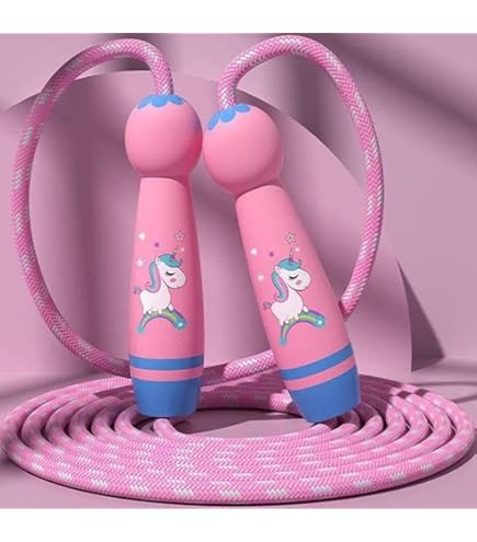 Corda Per Saltare Bambini Regolabile 260 Cm - Manici In Legno, Colorata, Per Fitness E Gioco