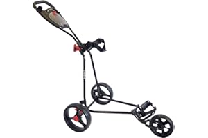 Chariot de golf Cruiser Deluxe Chariot 3 Roues Unisexe, Noir et Rouge