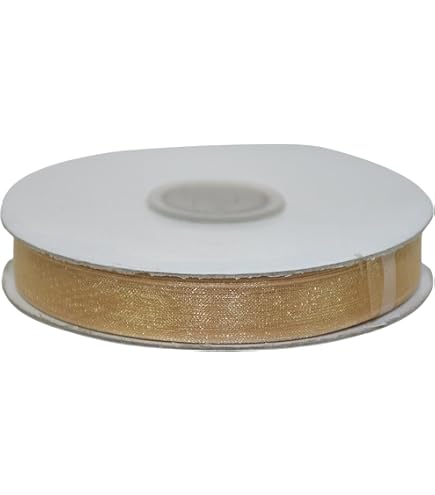 PRÄSENT Vichy - Nastro decorativo con bordo in filo metallico, 20 m
