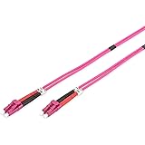 DIGITUS DK-2533-02-4 – Fibre Optic Cable OM4 – 2 m – LC to LC – Duplex Fibre Optic Cable – 1/10/40/100 Gbit/s – MM Multimode 