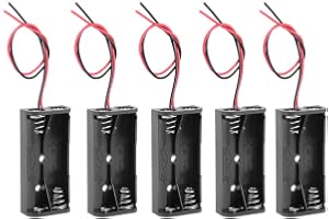 anskaffningskarta 5 st 2 x 1,5 V AAA batterihållare förvaringsbox trådledningar svart plast