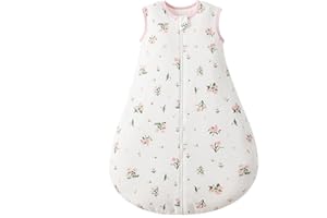 Duomiaomiao 2.5 tog Śpiwór zimowy dla niemowląt, ze stopami, 100% bawełna, śpiwór, niemowlęta, chłopcy, 3,5 tog ze śpiworem, liść kreskówki