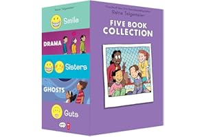 Raina Telgemeier Collection 5 Books Set (Smile, Drama, Sisters, Ghosts, Guts)