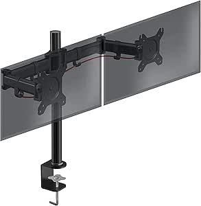 Duronic Dual Monitor Stand Arm PC Desk Mount Riser DM252 Double Height ...