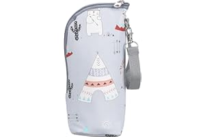 Gereton Baby Bottle Insulation Bag, Baby Feeding Bottle Thermal Bags, Baby Milk Bottle Warmer Baby Feeding Bottle Travel Holder Tote, for Stroller Travel Outdoor