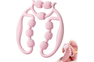 Taozoey Rodillo Masaje Muscular, Rodillo Masaje Piernas, Rodillo de Masaje Muscular de 360°, Rulo Masaje Muscular, para Pierna Cuello Masajes Muscular Fitness (Rosa9)