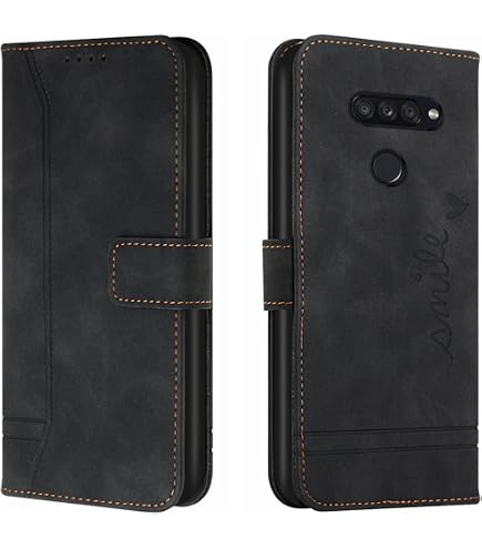 Handyhülle Für LG K50S – Flip Case Aus Leder, Rotwein, Magnetisch, Mit 3 Kartenfächern & Standfunktion