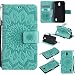 Produktbild Hozor PU Leder Hülle für Huawei Y625 5.0 zoll Embossing Prägung Blumen Muster Ledertasche Weiche TPU Soft Rückseite Abdeckung Handytasche Bumper Schutzhülle Brieftasche Flip Case Wallet Cover Bookstyle Handyhülle Tasche Anti-Scratch Shell Folio Klapphülle mit Standfunktion Magnetverschluss und Kredit Kartenfächer - Hellgrün