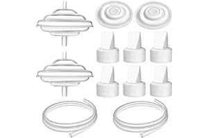 PumpMom-us Breast Pump Parts for Spectra, Replace Duckbill Valves Tubes Backflow Protector Membrane for Spectra S1 S2 9 Plus Breastpumps