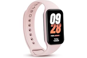 DABAOZHA Mi Smart Band 8 Active,Display LCD 1,47'', Mi Band 8 Active con Monitoraggio Salute e della SpO2, 50+ Modalità Sportive, Corpo Compatto Da 9,99 MM, Resistenza all'Acqua 5ATM, Autonomia 14 Giorni, Rosa