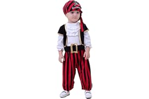 Nyan Cat May's Baby Boys Captain Infant Costumes Cap Stinker Pirate Costume 4pcs Set