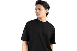Oversized T-shirt Herr 100% Bomull – Loose Fit Streetwear – Kortärmad Basic T-shirt