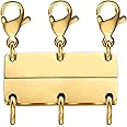 OHINGLT Layered Necklace Clasp 18K Gold and Silver Necklace Separator for Layering, Multiple Necklace Clasps and Closures for Women