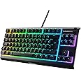 SteelSeries Apex 3 TKL - RGB Gaming Keyboard - Tenkeyless Compact Esports Form Factor - 8-Zone RGB Illumination - IP32 Water & Dust Resistant - French AZERTY Layout , Black