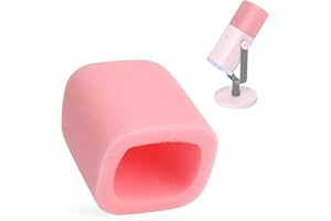 Ochrona pop do mikrofonu AM8 różowa – pianka chroniąca przed wiatrem, filtr pop, kompatybilny z mikrofonem Fifine AM8, ochrona przed hałasem, tłumi dźwięki S i T, chroni przed kurzem i śliną YOUSHARES