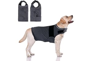 Hisprout anxiety Coat for Dogs, Lightweight Wrap Breathable Calming Vest, Dog Anxiety Jacket, Used to Keep Comfort for Dogs afraid of Fireworks or Storms(Grey,XL)