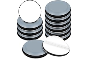 HNR Furniture Sliders, 30mm Furniture Glides PTFE Teflon Sliding Pads, Self-Adhesive Furniture Sliders for Carpet Hardwood Floors (20 Pack, Round)