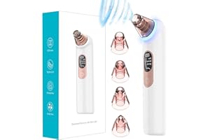VINMALL Porensauger Mitesserentferner Porenreiniger Mitesser sauger porenreiniger Pickelentferner Vakuumsauger Akne Entferner Gerät mit mit Blaulicht Blackhead remover Vacuum