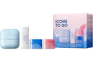 LANEIGE Icons To Go Set: Cream Skin, Water Bank Cream, Lip Sleeping Mask, Water Sleeping Mask, Travel Size, F…