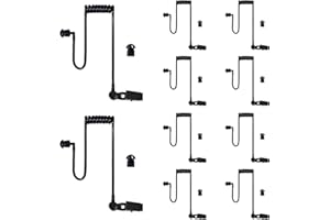 HYSHIKRA Sostituzione Covert Acoustic Air Coil Audio Tube Compatibile con Retevis Motorola Kenwood Baofeng Walkie Talkie, con Clip, Auricolare di Sicurezza (10 pezzi, Black)