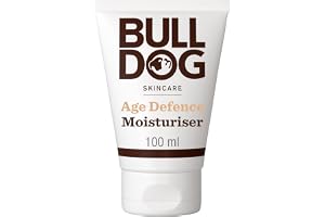 Bulldog Age Defence Moisturiser för män-100 ml | Fuktkräm hela dagen för ljusare hud, minskar utseendet på fina linjer och rynkor, naturliga ursprungsingredienser