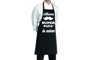 REGALI PAZZA IDEA Grembiule da cucina divertenti personalizzato Papà cuoco BBQ per lui Barbecue Regalo parannanza