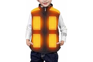 ALLENCE Gilet Chauffant Pour Enfants Garçons Filles VêTements Chauffants Intelligents Veste Gilet USB Chauffant éLectrique Intelligent Sans Manche Veste Chauffante Doudoune Enfants Vêtements Chauffants