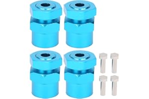 DILWE Accessori adattatore conversione esagono ruota per 12 mm a 17 mm adatto per 1/10 RC crawler 15 mm(Blu)