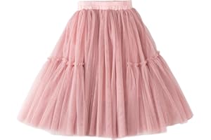 Mud Kingdom Girls Long Skirt Tulle Puffy Elastic Waist A-Line Skirts