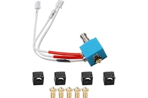 AOMUWKE Tête d'impression Hotend pour imprimante 3D Kobra, FDM Accessoires d'imprimante 3D Hotend Kit de bloc chauffant avec 5 buses et 4 chaussettes en silicone pour Anycubic Kobra