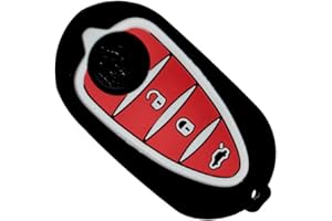 Happyit Silicone Car Key Case Cover for Alfa Myth 159 GTO Giulietta Romeo 4C GTA-m38 3 Buttons Fob Key (Black)