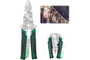XIAGER Professional Electrical Pliers,18-in-1 Multi Tool for Electricians | Wire Stripper,Cutter,Crimper,Cable Stripper Machine | Voltage Tester, Screwdriver | for DIY & Home Electrical Repairs,Pliers Tools