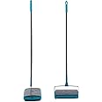 Beldray LA024855TQ Carpet Sweeper - Manual Floor Cleaner, Roller To Clean Carpets And Hard Floors, Pet Fur Remover, Easy Use, Brush Comb To Remove Dirt/Hair From Bristles, Thin & Compact, Lightweight