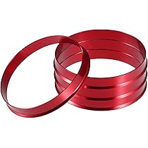 Anelli Centrici Per Cerchi Auto - OD 73.1mm, ID 57.1mm (Set Di 4, Rossi)