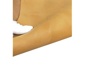 TAS TROST 142 - 170 g Gold Gelb Vollnarbiges Rindsleder Werkzeug Leder quadratisch 2,0 mm Leder Handwerk Werkzeug Nähen Hobby Werkstatt Leder Zubehör Leder Blätter Polster (30,5 x 15,2 cm)