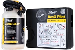 AirMan Kit de reparación de neumáticos, con sellador de reparación de pinchazos de válvula, compresor de aire, para todos los coches (kit de reparación de neumáticos Pilot 2.0)