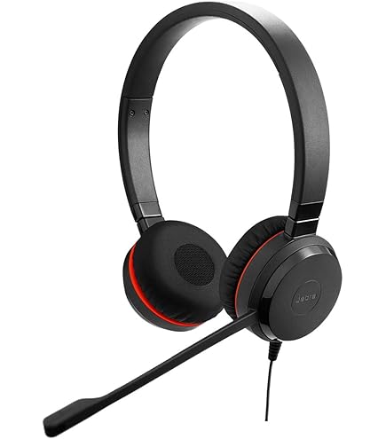 【新品未使用品】Jabra EVOLVE 40 MS Stereo JABRA EVOLVE 40 UC WIRED HEADPHONE, ON THE EAR, BLACK & RED