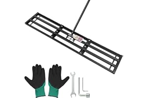 OOIIOR 52"x 10" Lawn Levelling Rake for Soil, Sectional Adjustable Handle Yard Rakes for Lawns Heavy Duty, Landscape Rake Suitable for Landscaping Golf Course, sand, Gardens, Farm and Ranch