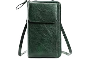 CRSUSUKJ Bolso de Teléfono Móvil para Mujer,Cartera Movil Cuero PU Bolso para Movil,Bolso Bandolera,Bolso para Telefono Movil,Monedero con Ranuras paraTarjeta con correa ajustable para el hombro