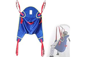 XYEJL Arnés Elevación Paciente Cuerpo Completo, Grúa Paciente, Eslinga Elevación con para Paciente Y Minusválido, para Posicionamiento Y Elevación La Cama,Carga MáXima 230 Kg,M(below90kg)