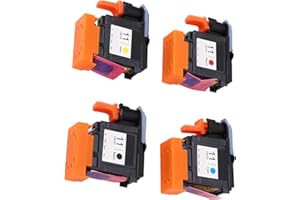 BONKZEBU Printhead For Designjet, Good Compatible Printhead Replacement, Abs, 4Pcs Printhead,For Designjet 100 110 111 500 510 800 813 850(Bk/C/M/Y)