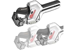 PINOZE PVC Pipe Cutter, 3-Gear Adjustable Cut up to 63mm, Ratchet Pipe Cutter Tool Heavy-Duty for PVC, PPR, PE, PEX, Plastic Hoses & Plumbing Pipes with Teflon Coated SK5 Blade