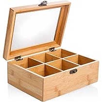 Incutex Boîte En Bois Pour Thé Organisateur, Contenant En Forme