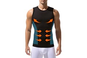 Casey Kevin Canotte Compressione Uomo Maglia, Contenitiva Snellente Shapewear Maglietta Intima Sportivo Fitness Canottiera