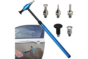 IUSOT Auto-Dellen-Reparaturwerkzeug Reparaturhammer für Autobeulen Mit 5 Knock-Down-Köpfen Lacklose Dellen Entfernung Werkzeug Set Einstellbarer Hammer Für Hagel-Und Dellen-Reparatur