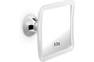 MIRRORVANA 10x förstorande sminkspegel, Miroir Maquillage, 16 x 16 cm | Bärbar sminkspegel: Perfekt för kosmetika, sminkbord, badrum och resor - precision för ögonbryn pincett, hudvård och skönhet