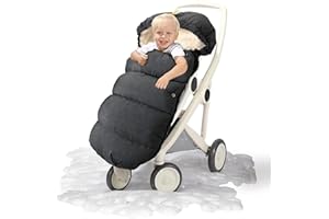 LORESJOY Chancelière Universelle pour Poussette, Imperméable Sac de Couchage Bébé Hiver, Amovible Couverture Emmaillotage Convient à Poussette, Landaus, Buggy, Siège Auto, Lits Bébé (100x45cm)