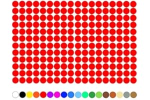 Lot de 100 pastilles adhésives à pois, cercle, point inventur Film de marquage Finest Folia 5mm Rouge clair (032)