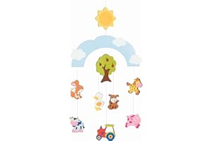 GOKI Mobile Bauernhof: 20 x 55 cm, Holz, 10 Teile