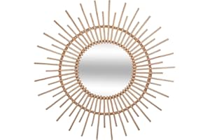 UNIVERSDECOR Montage Mural Miroir déco rotin diamètre 76 cm Atmosphera